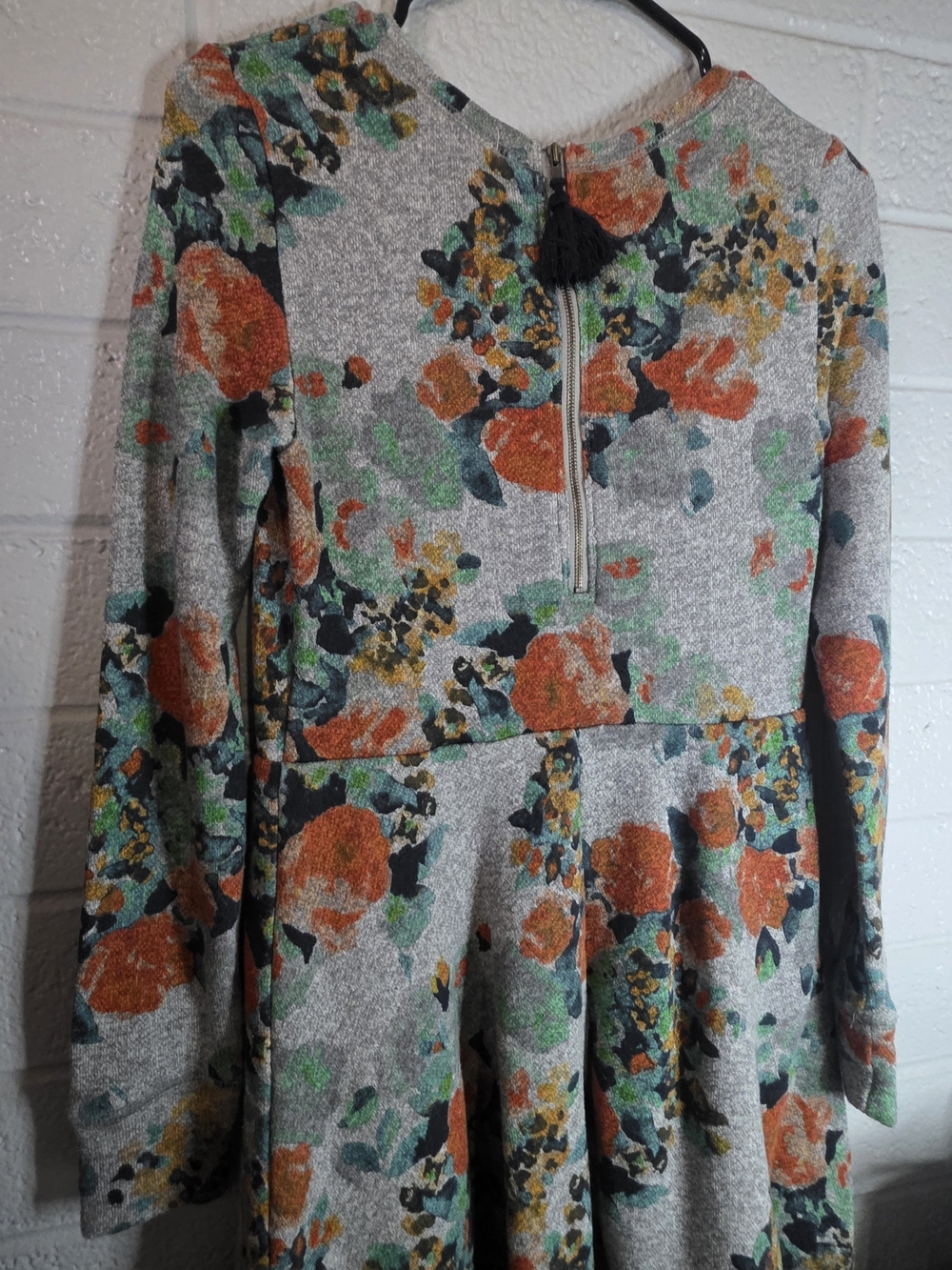 Anthropologie Saturday/Sunday grey heathered French terry knit long-sleeve dress - Picture 7 of 10